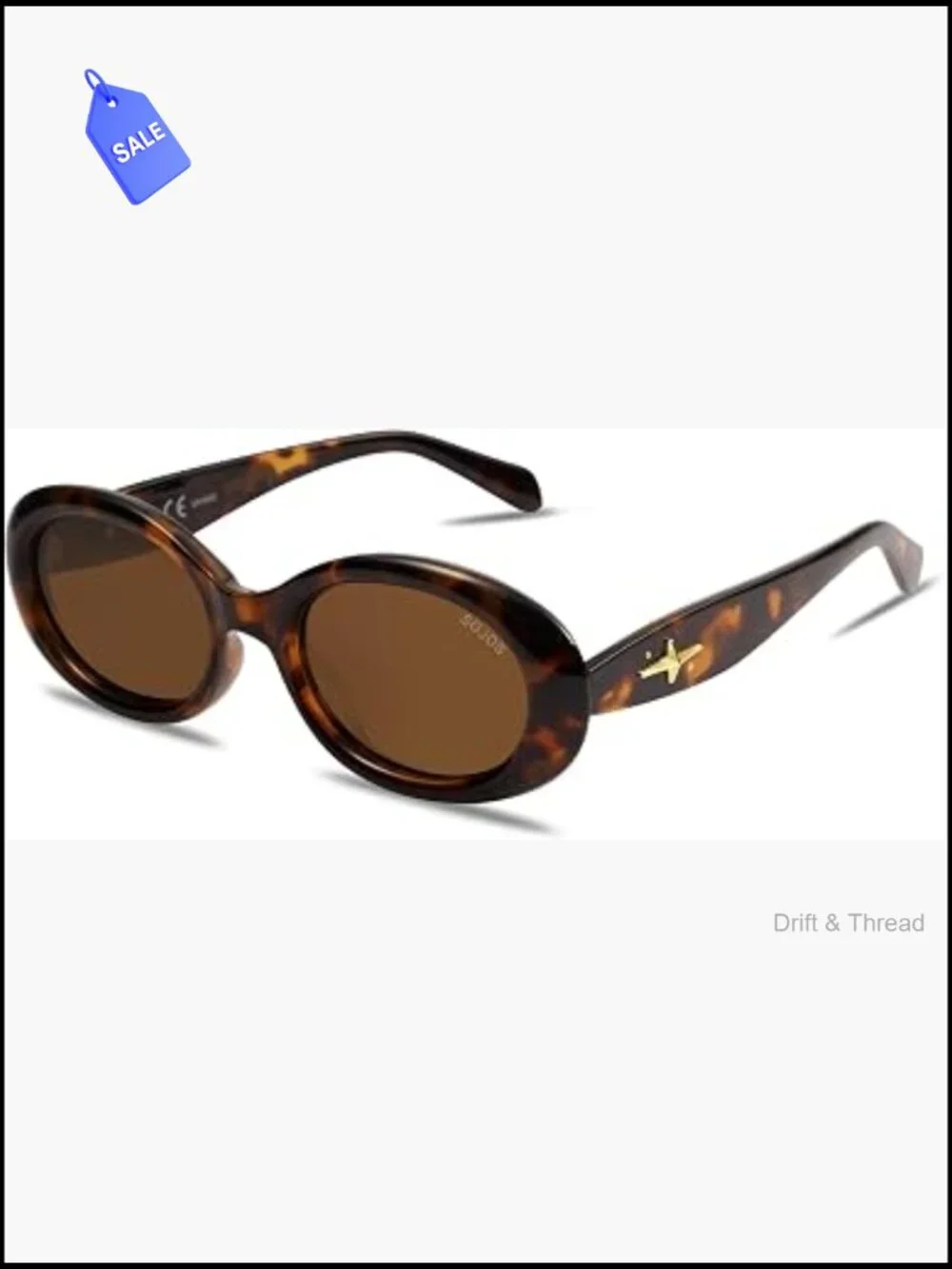 Retro Oval Polarized Sunglasses UV400 Protection Vintage 90s Tiny Frame Unisex